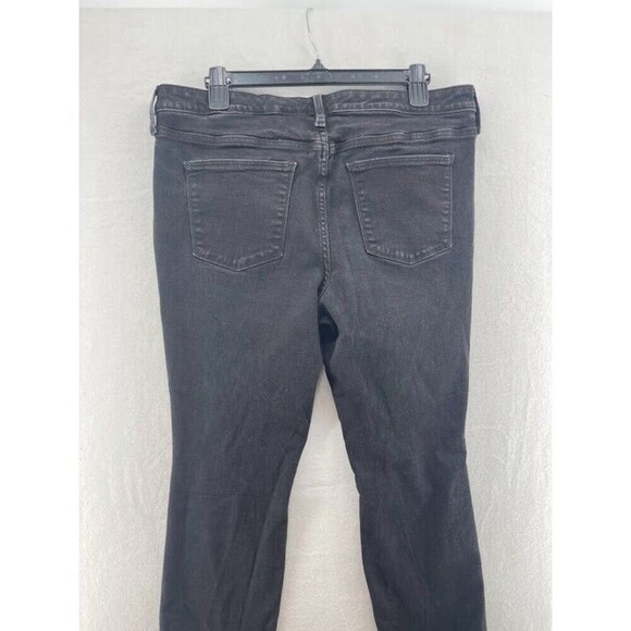 Universal Thread Women's Jeans Black Distressed Sz 14 Short Skinny Crop Raw Hem - Picture 7 of 7